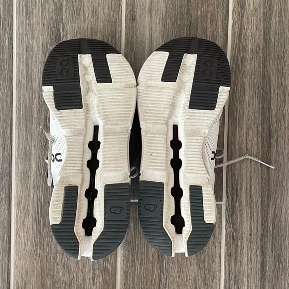 On Running Cloud Men’s Sneakers - White and Dark Gray - Picture 3 of 4